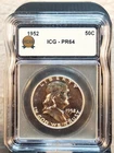1952 Proof Franklin Half Dollar PR64 ICG