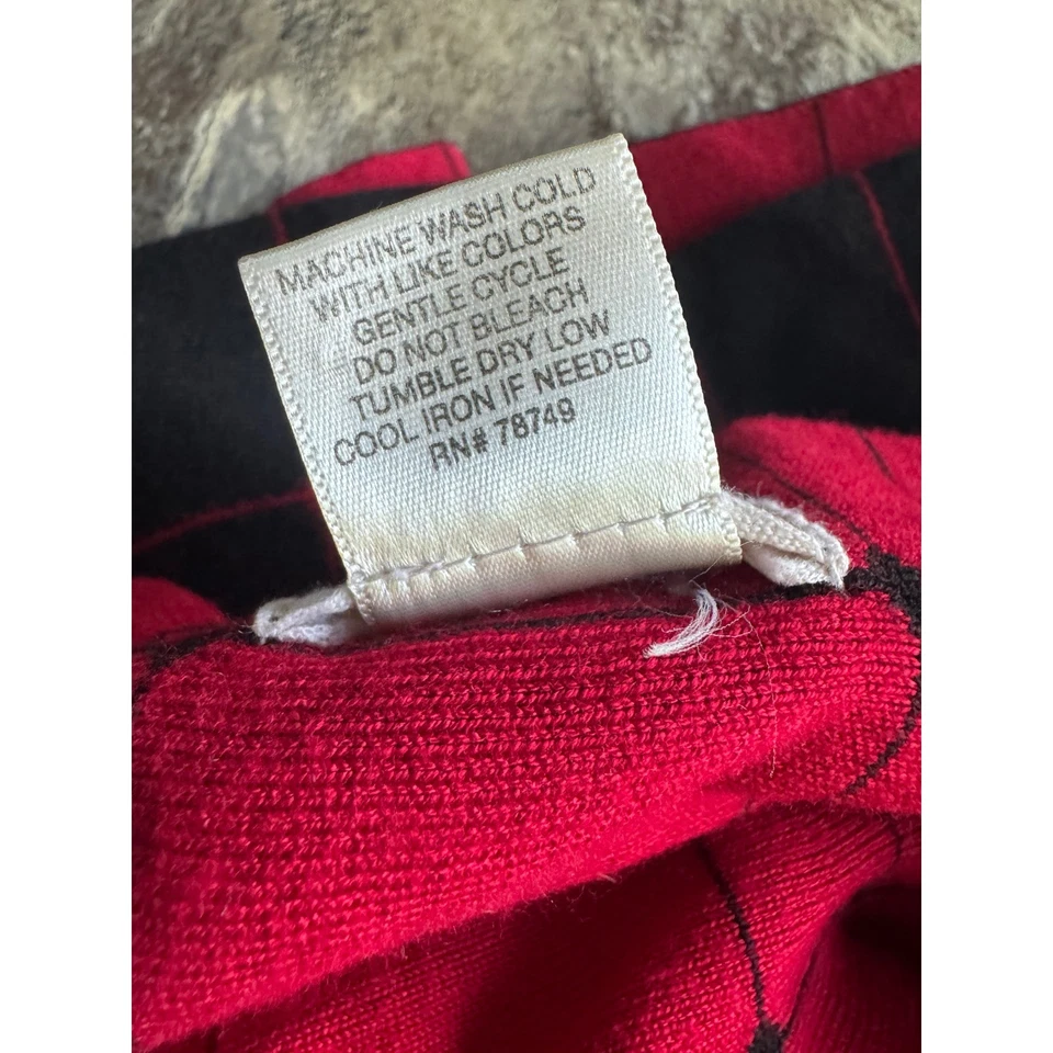 Y2K mall goth Grunge Black & Red Plaid Flared Skirt Mini S/M Retro - Image 4 of 4