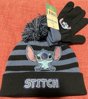 Disney Stitch Strickmütze mit Handschuhen Kinder   Neu/Ungetragen