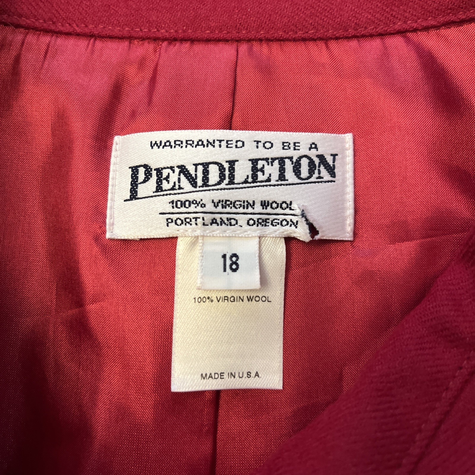 Pendleton Shacket Red Wool Jacket Shirt Women’s S… - image 6