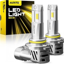 AUXITO Latest 9005 Bulbs, 50000LM 6500K Cool White, Direct Replacement 9005/HB3