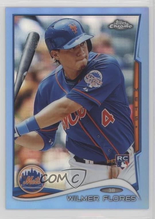 2014 Topps Chrome Blue Refractor 198/199 Wilmer Flores #67 Rookie RC 0ir7
