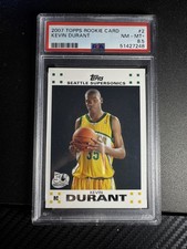 2007 Topps Kevin Durant Super Sonics NBA Basketball Rookie Card #2 RC PSA 8.5. rookie card picture
