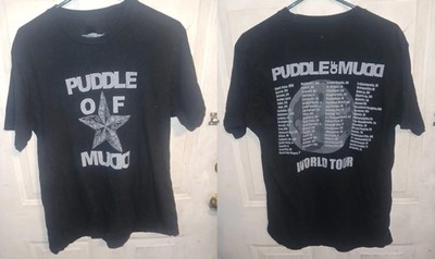 Puddle Of Mudd World Tour Logo Shirt 2Side Black Color  KK2449