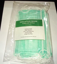3Ply 15  Face Mask High Quality isolation  Disposable Protective Ear Loop Masks