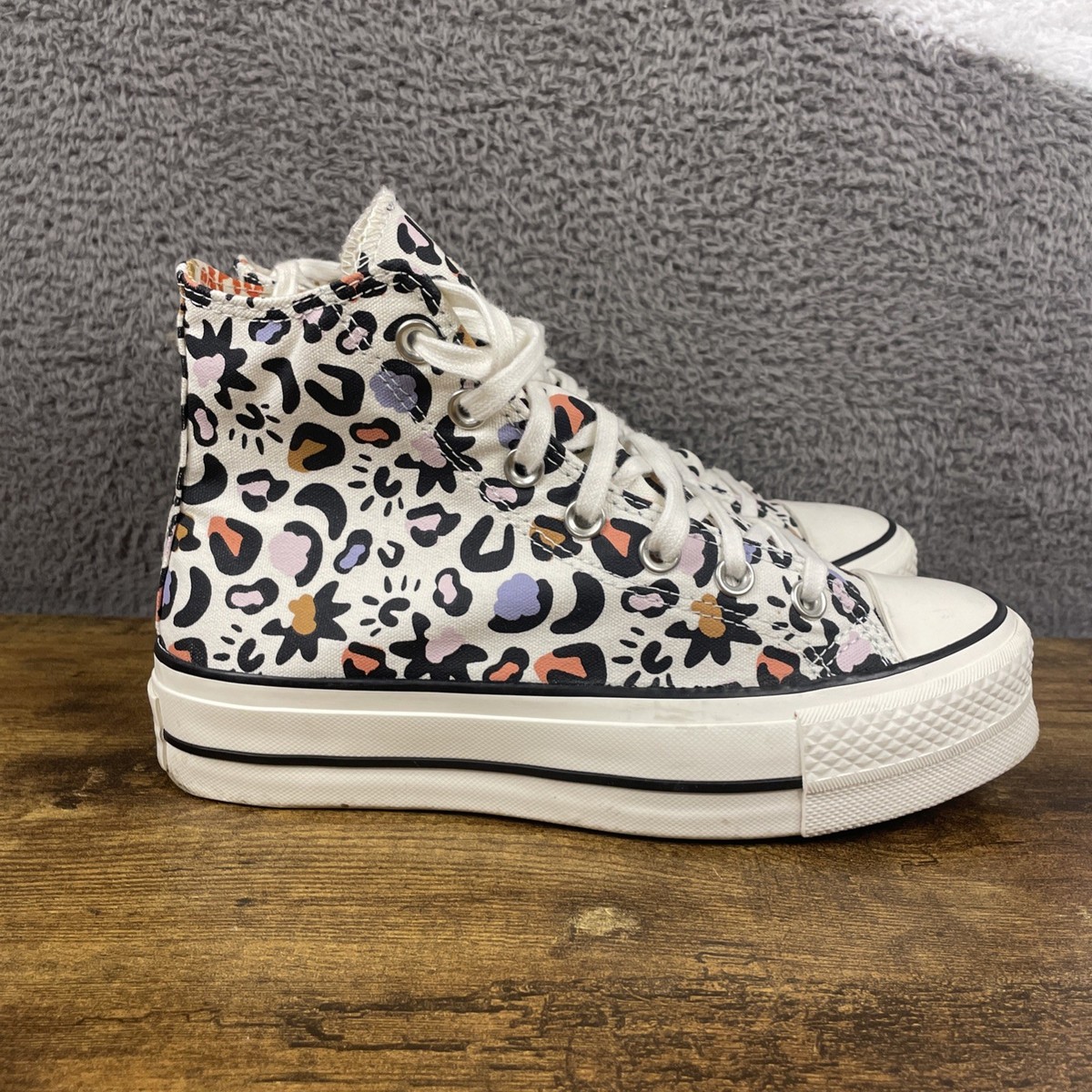 CONVERSE Chuck Taylor Lift Hi leopard print sneakers, trainers