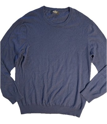 Method Men s Navy Cotton Cashmere Crewneck Sweater Lightweight Thin Size XL