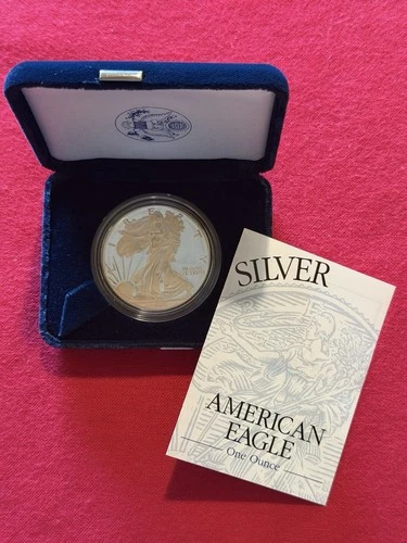 1oz 1999 P American Eagle Walking Liberty Silver Dollar Proof With COA