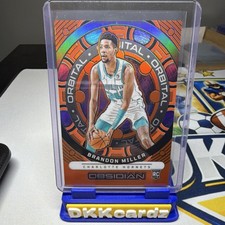 Panini 2023-24 Obsidian Orbital Brandon Miller #26 Orange Flood /75 RC Hornets