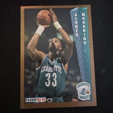 ALONZO MOURNING 1992-93 Fleer Drake's ROOKIE RC Basketball Card #5 Hornets HOF