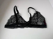 Seven 'til Midnight Womens Black Lace Bralette Sz 1X/2X Style 11077X Sheer