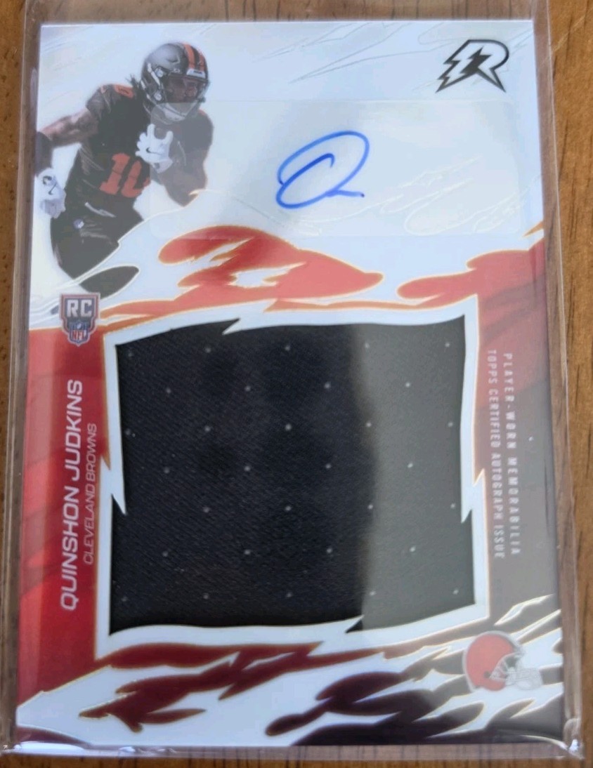 2025 Topps Resurgence Football Quinshon Judkins PATCH RELIC AUTO Jumbo RPA view 1