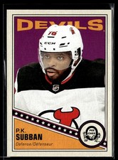 2019-20 Upper Deck O-Pee-Chee Update Retro P.K. Subban New Jersey Devils #601