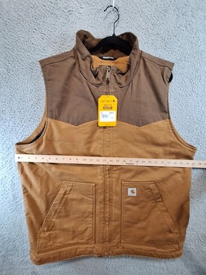 Carhartt Vest Mens XLT Brown Cotton Montana Rugged Flex Duck