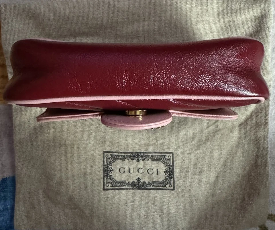 Gucci Marmont Mini Shoulder Bag | Calfskin Enamel Matelasse Diagonal Torchon - Image 4 of 4