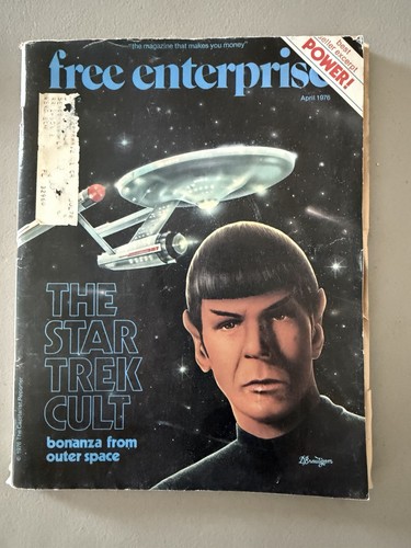 1976, Star Trek, Mr. Spock, "FREE ENTERPRISE" Magazine Vintage