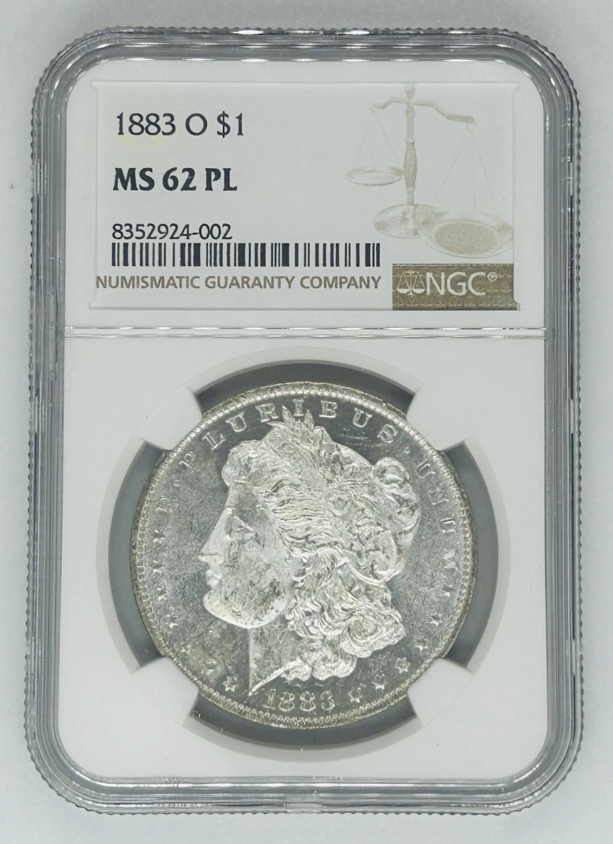 Silver MS 62 Graded 1883 Year Morgan US Dollars (1878-1921) for
