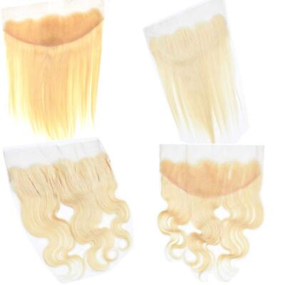 TIMMALC HAIR PERUVIAN BLONDE 613# LACE FRONTAL 13x4 STRAIGHT/BODYWAVE FREE PART