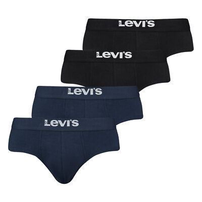 2er Pack Levi's Herren Slips Unterhosen Briefs Super Soft Cotton Stretch