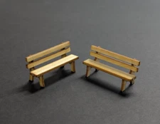 Set of 12 O Scale Wood Park Picnic Benches Scenery Building Kit O Gauge