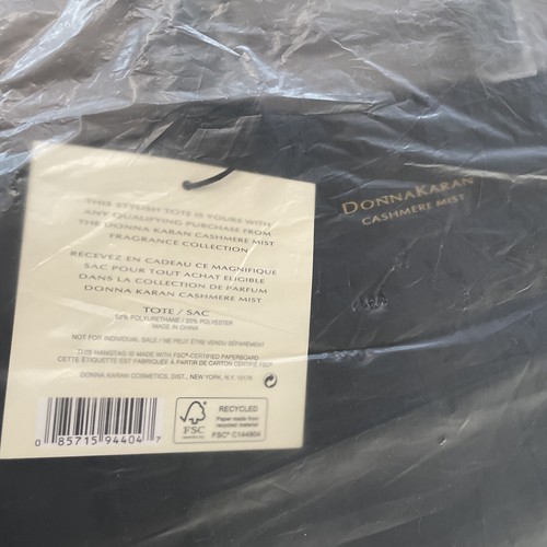 Donna Karan : Cashmere Mist - Black Open Top Tote Bag ✨NWT