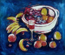Still Life with Assorted Fruits, Quality Hand Painted Oil Painting 20x24in