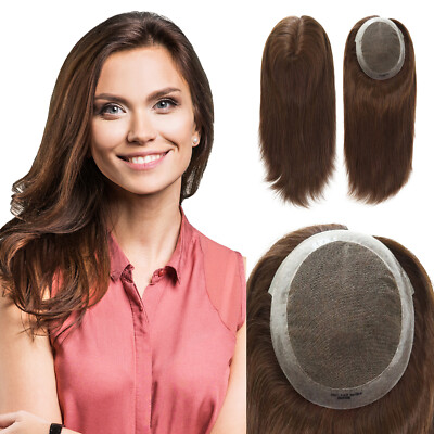 Topper for Women Top Pieces Lace Center Hair Systems Human Hair  16'' TP81
