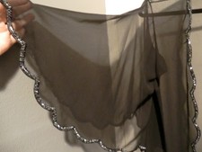 Joanna Hope Beaded Scalloped Edged Cover Up Top Size 16