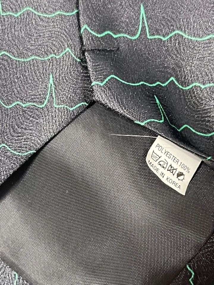 Corbata Ralph Marlin para Hombres 57” x 4” Negra M&Ms Mars Co Doctor Gran Diseñador Gráfico Foto 4 de 4