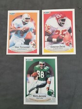 Lot (3) 1990 Fleer Football Vinny Testaverde Keith Jackson Christian Okoye 