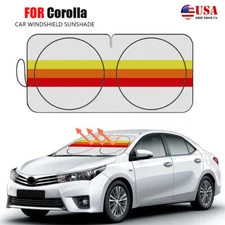 For Toyota Corolla Car Windshield Sun Shade Foldable Tri Color Shield Cover