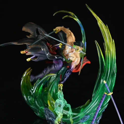 ✅ Figurine One Piece Roronoa Zoro 24cm PVC Statue Anime Décoration Lumineuse - Foto 2 di 6