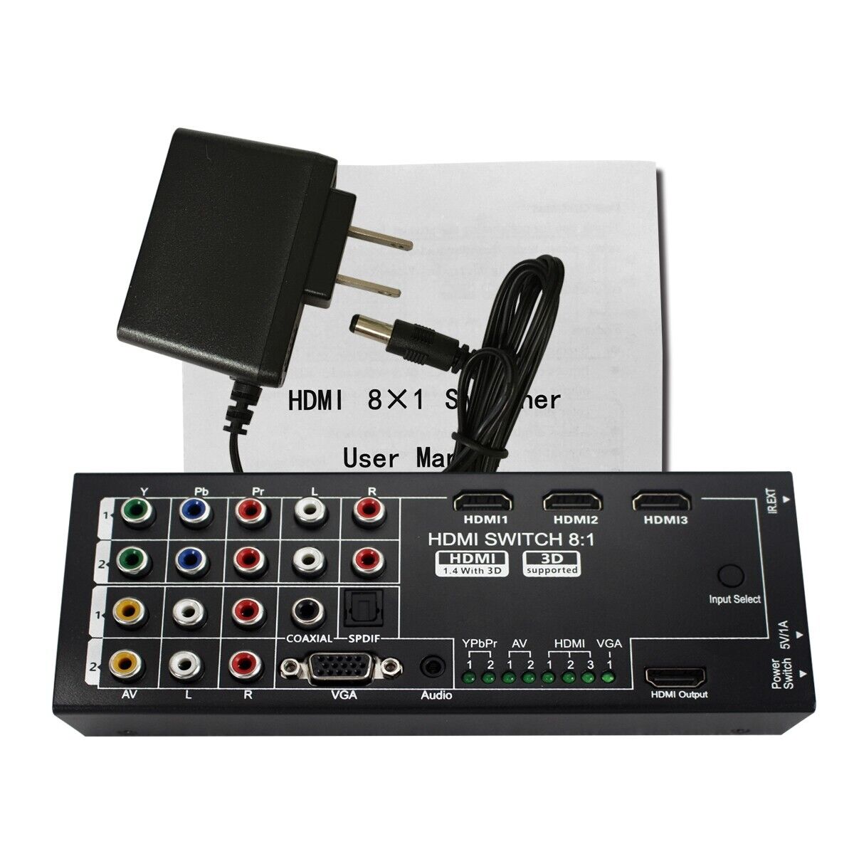 Multi-Functional HDMI Converter Switch with 8 Inputs Optical Multi-Functional HDMI Converter Switch with 8 Inputs Optical