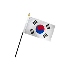 1 Dozen South Korea Flags 4x6in Stick Flag of South Korea Korean Flag