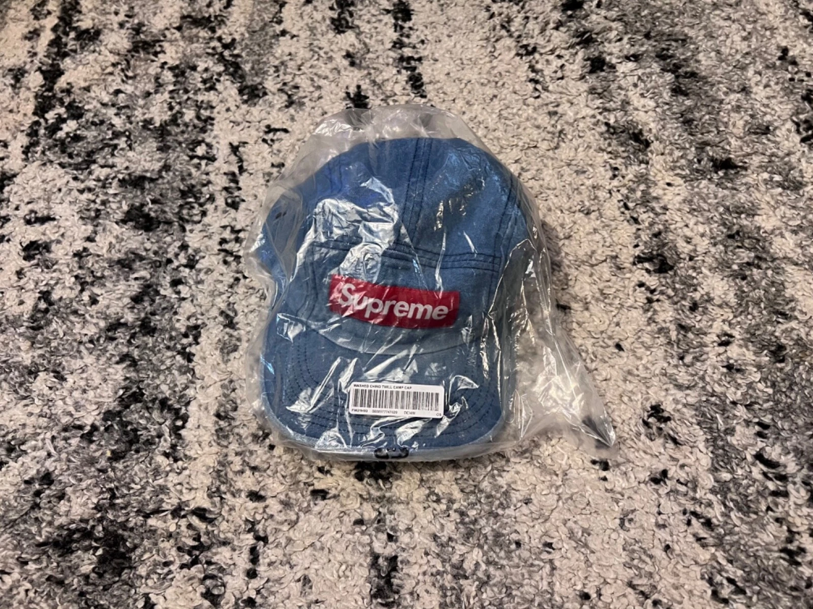 Casquette de camp en sergé chino lavé Supreme (FW21) denim taille unique