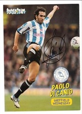 PAOLO DI CANIO SIGNED SHEFFIELD WEDNESDAY PICTURE