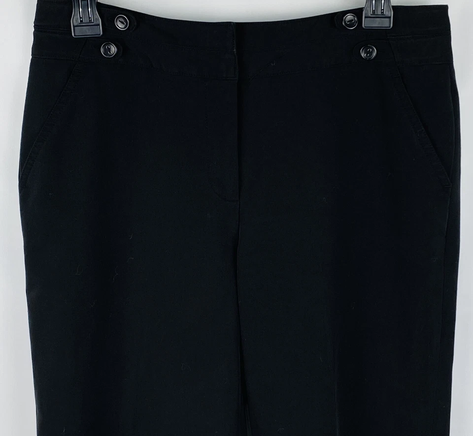 Larry Levine Pants Womens 6 (Fit 29x29) Black Stretch Mid Rise Zip Casual Dress - Image 2 of 4