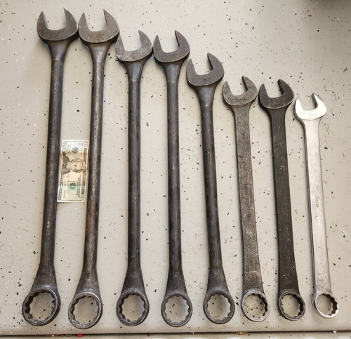 Snap On Large Industrial OEX Combination Wrench Set 8 pc 1-7/16 - 2" USA