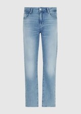 Jeans Uomo Armani AX Cotone Logo Zip Cinque tasche Moda 3DZJ13 25EV Denim