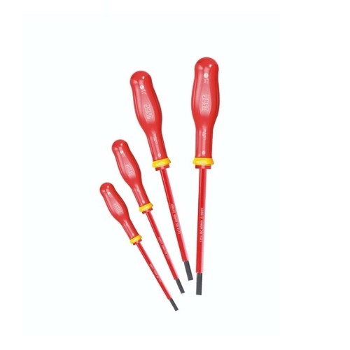 Set Giravite Isolati 1000V USAG U00910100, 5 Pezzi, Lame In Acciaio Al Silicio-manganese, Impugnatura Soft Grip, Certificati EN 60900