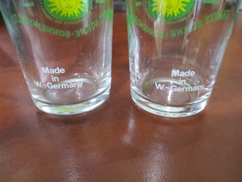SCHMITT SOHNE VINTAGE SHOT GLASS LOT (2) WEST GERMANY RARE VHTF - Picture 3 of 5