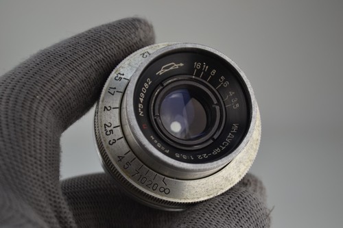 SERVICED 1954 USSR INDUSTAR-22 RIGID SLR LENS f3.5/50 M39 FROM ZENIT-1 CAMERA - Picture 6 of 8