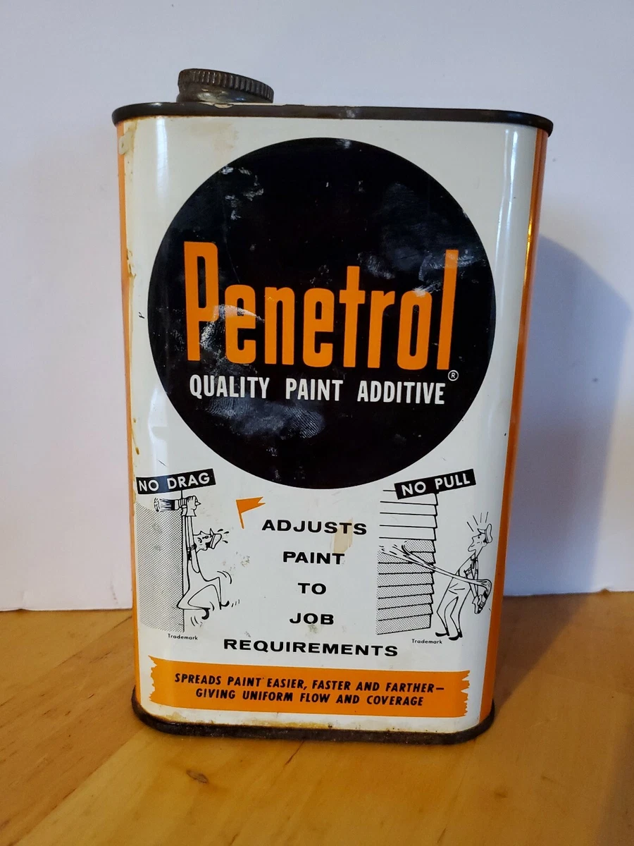 1963 Penetrol Quality Paint Additive 1qt Tin Can The Flood Company Hudson Ohio