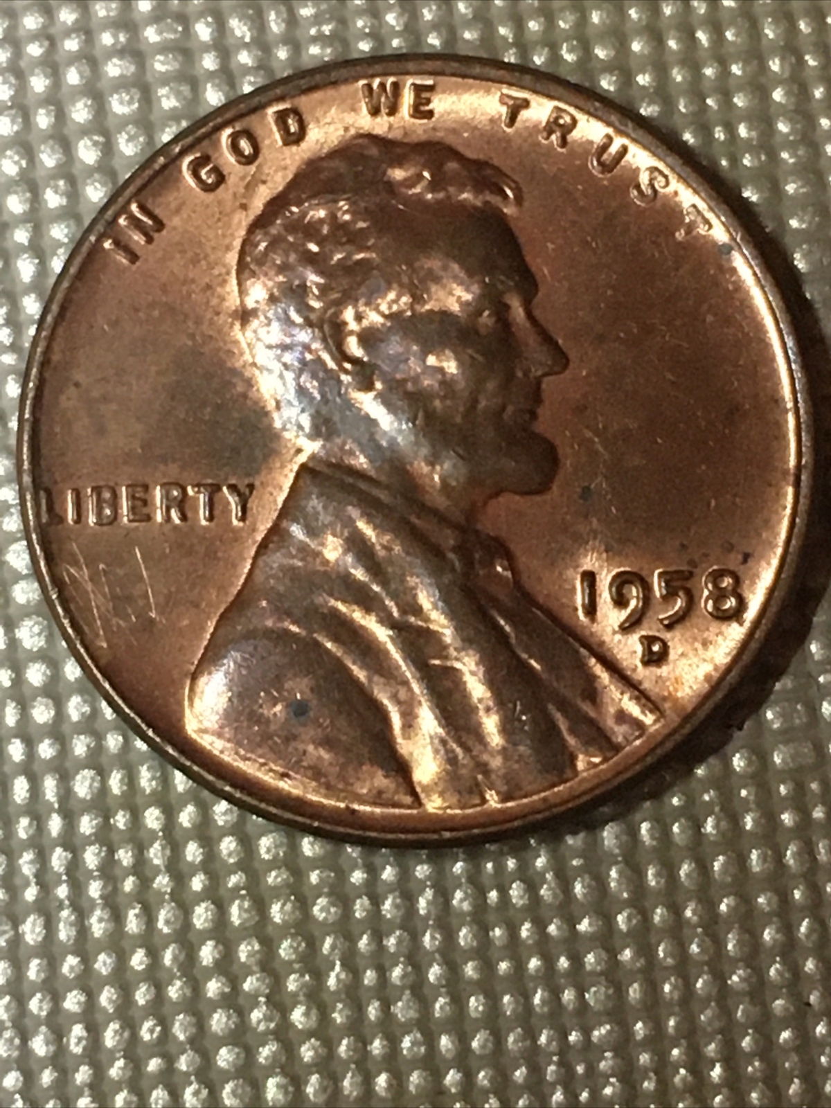 1958 Wheat Penny Error - dfy8c55