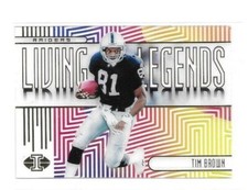OAKLAND RAIDERS TIM BROWN 2019 PANINI LIVING LEGENDS INSERT FOOTBALL CARD #LL-TB