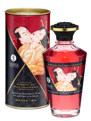 Massageöl Erwärmung Aphrodisiakum essbar intime Küsse Erdbeere Shunga 100ml