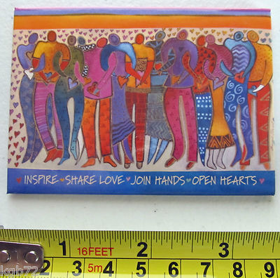 Leanin Tree Refrigerator Fridge Magnet ~Inspire Share Love Join Hands Open Heart