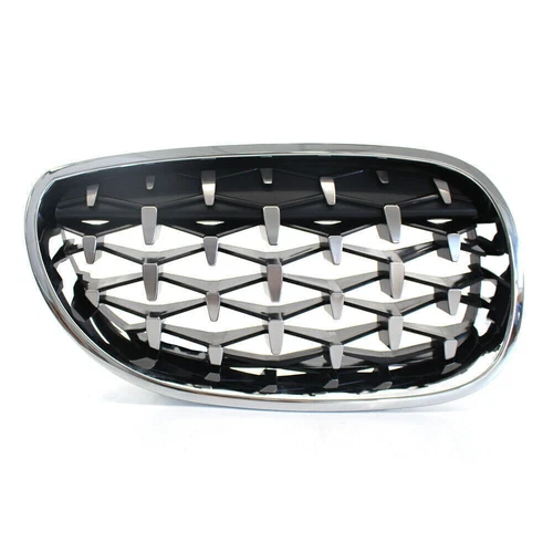 Replace Black/Chrome Front Diamond Kidney Grille ABS For 2003-2010 BMW E60 E61 - Bild 17 von 17