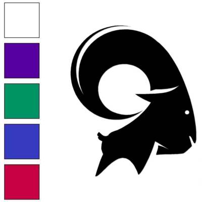Bighorn Sheep Goat, Vinyl Decal Sticker, Multiple Colors & Sizes #7233