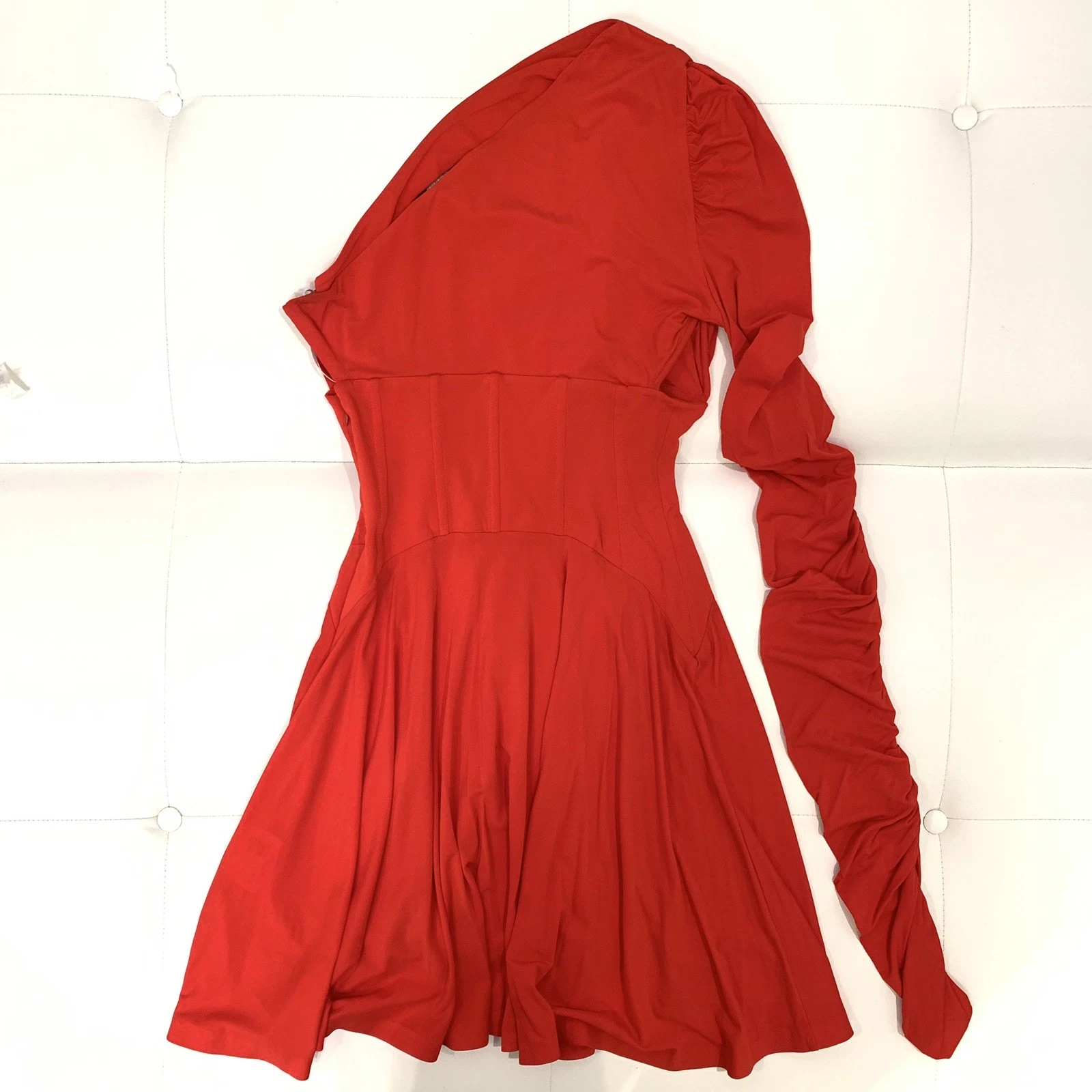 Abito da festa VERSACE VERSUS rosso a una spalla taglia 40